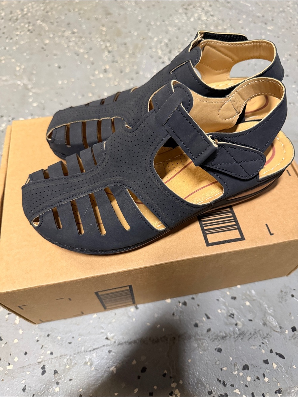 Comfort Slip-On Women's Black Sandals